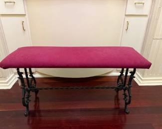 Antique cast iron bench 