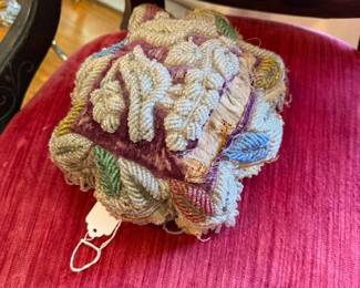 Antique Iroquois beaded pin cushion