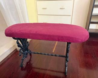 Antique Victorian-style cast iron bench 