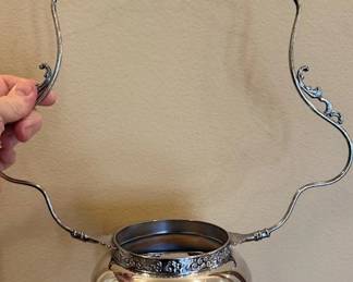 Silver-plated bridal basket