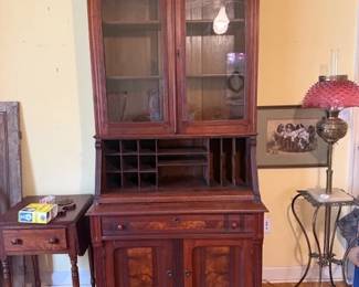 Victorian mahogany secretary bookcase