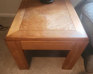 Oak Parquet Side Table 