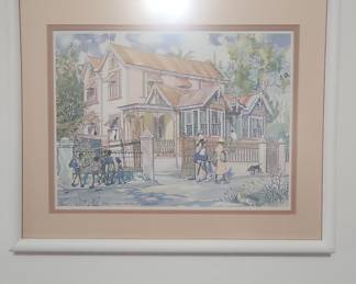 Watercolor Painting of "Hindsbury Road, Bridgetown, Barbados" by Jill Walker