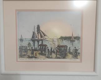 Sunset at Mallory Square, Key West by Rousseau