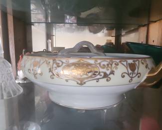 Noritake "Christmas Ball" #175 Serving Dish with Lid