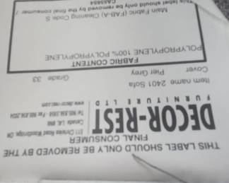 Decor-Rest 2401 Sofa in Pier Grey