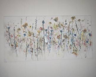 Abstract Floral Artwork on Canvas