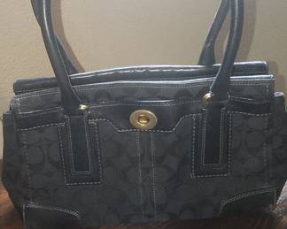 Coach Hampton Signature Satchel Bag