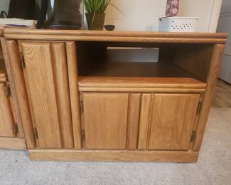 Solid Oak Media Console / Entertainment Center