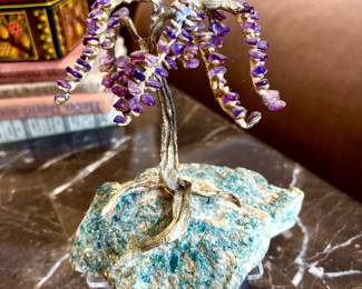 Amethyst tree sculpture