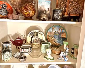 Large selection of vintage decor pieces