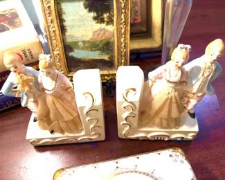 Vintage Victorian style book ends