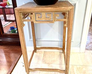 Asian style wood plant stand/pedestal