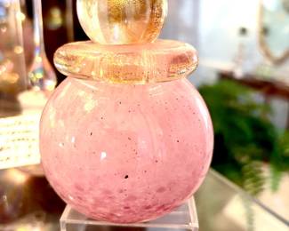 Venetian Pink Murano perfume bottle
