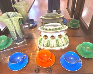 Limoges style tulip vase