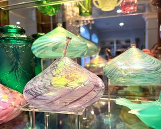 Collection of hand blown art glass