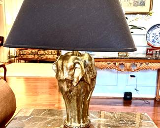 MCM Brass elephant lamp