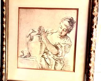 Vintage Francois Boucher "Girl with a Jug"