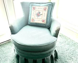 Romantic upholstered boudoir chair
