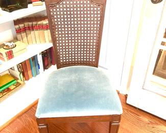 Lovely pair of antique wood and cane chairs