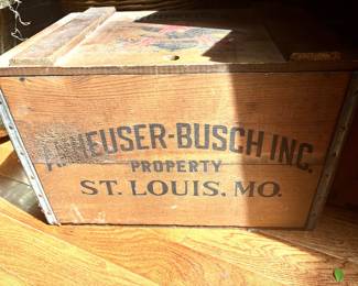 Vintage Budweiser wood crate