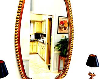 Beautifully framed gold mirror