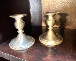 Pewter candlesticks