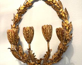 Pair French revival wall sconces