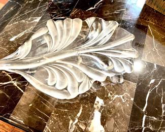 Retro Mikasa frosted leaf bowl