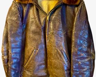 Men's 1940s Leather Motorcycle Jacket