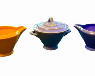 Vintage Homer Laughlin Yellow Harlequin Creamer