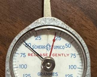 5D Scherr & Tumico Dynamometer Gauge 150 Grams Case Instructions France Vintage