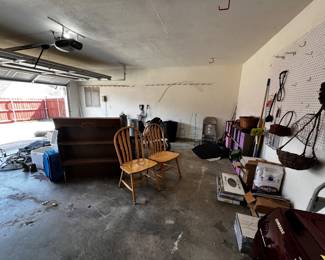 Tools, wall cabinets, yard supplies, home improvement supplies, baskets, floor tile