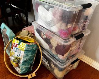 Yarn and other craft and hobby supplies