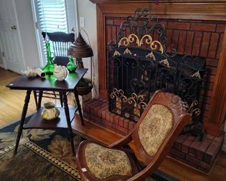 Nursing rocker vintage side table