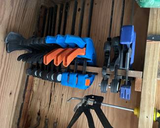 Large selection of bar clamps