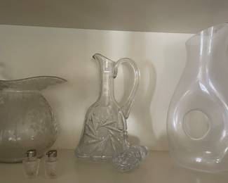 Antique etched crystal