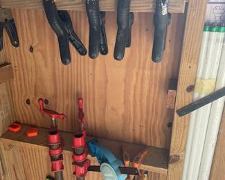 Large selection of bar clamps