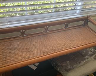 Three tier bamboo shelving