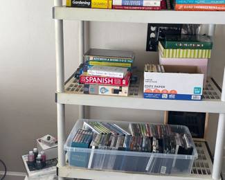 Books, CDs, DVDs, puzzles