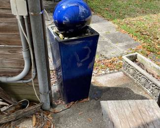 Beautiful blue fountain