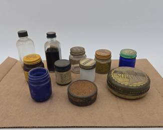 Vintage Glass Bottles + Lot 147