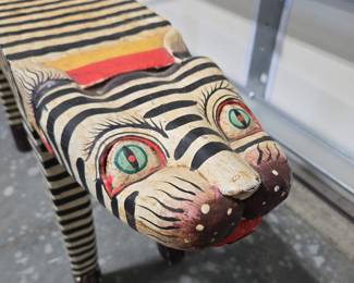 Folk Art Cat Bench Lot 78