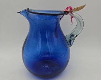 Hand Blown Glass Pitcher Lot 5
