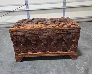 Hand Carved African Chest Lot 73