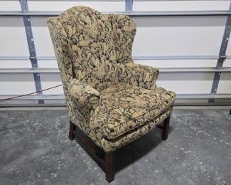 Vintage Sherrill Upholstered Wingback Chair Lot 76