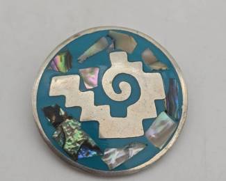 Alpaca Mexico Sterling Brooch Lot 34b