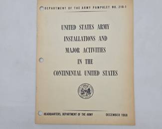 US Army Installations Lot 105B