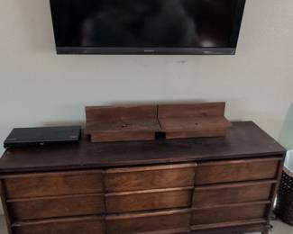 MidCentury Modern Walnut NineDrawer Dresser by Bassett