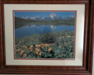 Framed Landscape Print of the Grand Tetons